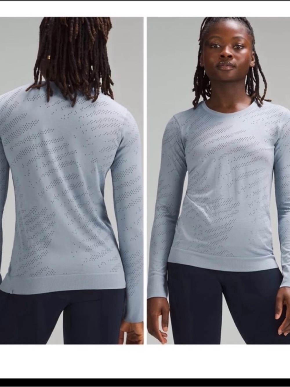 Lululemon Swiftly Relaxed Long-Sleeve Shirt, Strata Wave pattern size 8